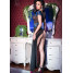 4196 Chemise Сорочка Черный + синий