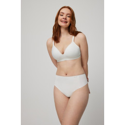 19689 High waist thong Трусы высокие стринги Белый