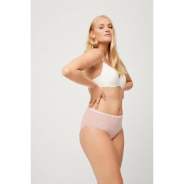 19518 High waist Трусы высокие 2 шт. в упаковке Пудровый + экрю