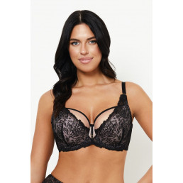 NELLY Semi padded Бюст Черный + телесный