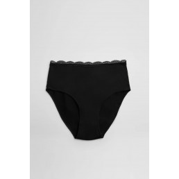 19684 High waist Трусы слипы Черный