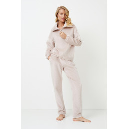 ELLA SET SOFT Пижама женская со штанами св. Бежевый