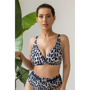 SANTORINI Bralettebikini Бюст купальный т. Синий + белый