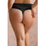 FORTUNA COMFORT BLACK Stringhighwaist Light Трусы высокие стринги Черный