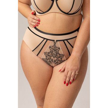 ORIENTAL Briefshighwaist Трусы высокие Бежевый + черный