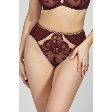 SELENA BURGUNDY Stringhighwaist Трусы высокие стринги Бургундское вино