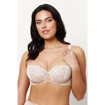DELIA Soft Full Cup Бюст Бежевый + белый