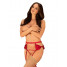 Rubinesa garter belt пояс стринги с вырезом (красный)
