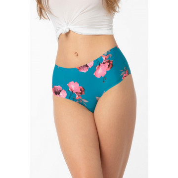 WILD ROSE BRASIL MAXI Трусы бразильяно Бирюзовый + розовый