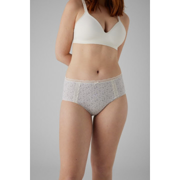 19445 High waist Трусы слипы 2 шт. в упаковке св. Серый + св. Розовый