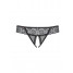SHIBU Thong crotchless Трусы стринги Черный