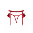 Rubinesa garter belt пояс стринги с вырезом (красный)