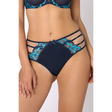 JESSIKA BLUE Трусы бразильяно т. Синий + бирюзовый