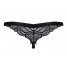 828 Thong crothless Трусы стринги Черный