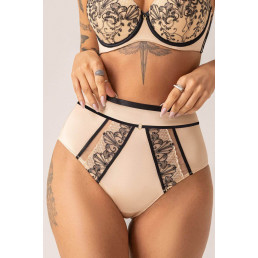 ORIENTAL Stringhighwaist Трусы высокие стринги Бежевый + черный