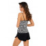 ZEBRA TOP 1/2 Пижама женская с шортами Черный + белый